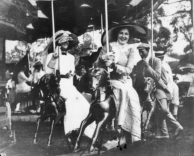 Picture Of A Merry Go Round At The Deepwater Races 1910